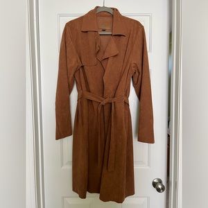 Blank NYC Faux Suede Trench Coat